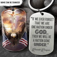 Thumbnail for Never Forget We Are One Nation Under God America- Personalized God America Keychain, Amera Gift, Independence Day Gift AA