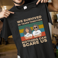 Thumbnail for We Survived 10 Years Together Personalized Shirt CustomCat