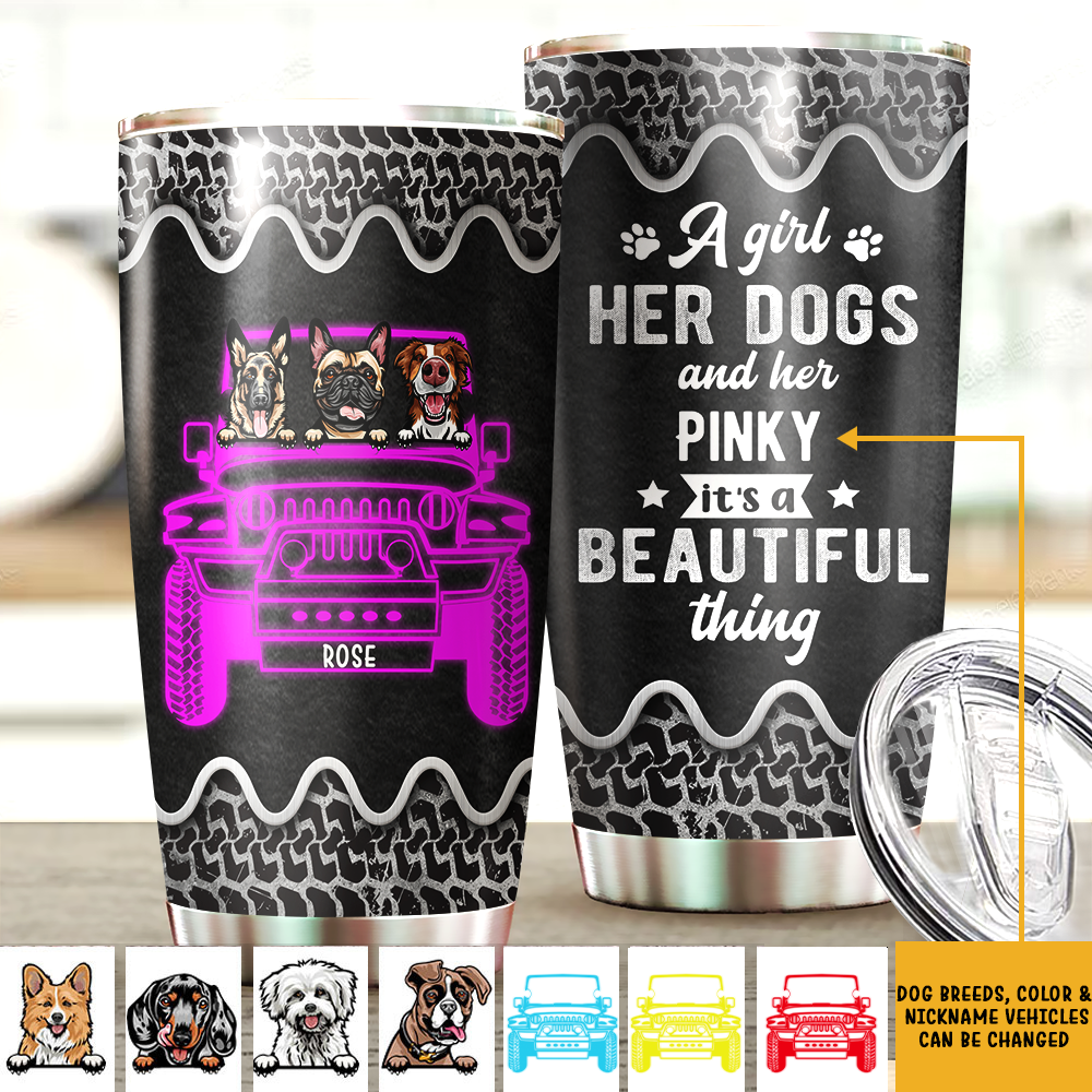 A Beautiful Thing Tumbler, DIY Gift For Dog Lovers AA