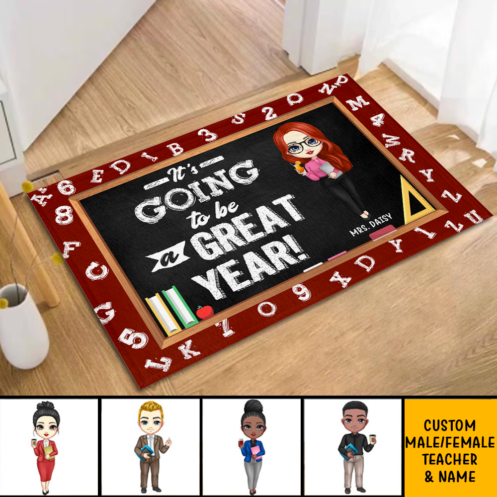 It's Going To Be A Great Year Teacher Doormat, Classroom Decor AB