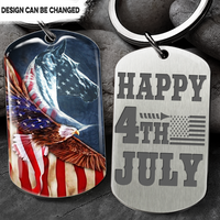 Thumbnail for Happy US Independence Day- Personalized God America Keychain, Independence Day Gift AA