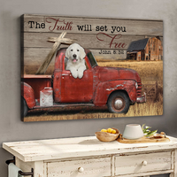 Thumbnail for The Truth Will Set You Free Golden Retriever Canvas Wall Art - For Pet Lover AK