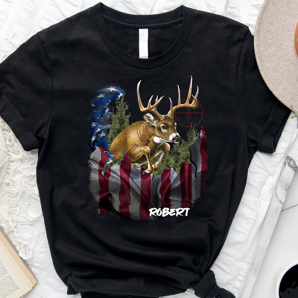 My Country My Life Hunting Personalized T-Shirt - For Hunting Lover For Hobbies For Wilderness Hobbies CustomCat