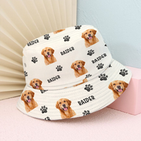 Thumbnail for Pet Photo With Name Bucket Hat, Dog Lover Gift AI