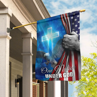 Thumbnail for One Nation Under God American Christian Cross Flag AD