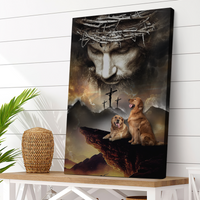 Thumbnail for God Is Always With Us Golden Retriever - Gift For Dog Lover, Gift For Golden Retriever Lover, For Religion Canvas AK