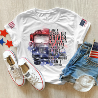 Thumbnail for My Heart On My Sleeve A Fire In My Soul A Mouth I Can't Control - All Over Print T Shirt, Perfect Shirt For Cool School Bus Driver CustomCat