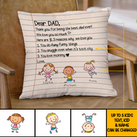 Thumbnail for Love Letter Pillow, Personalized Gift for Mom and Dad AD