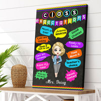 Thumbnail for Class Expectations Teacher Poster/Canvas, Classroom Decor CustomCat