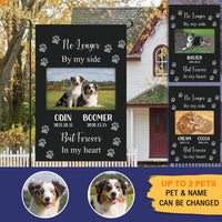 Thumbnail for Gift For Loss Of A Pet-No Longer by my side-Personalized Custom Pet Photo Memorial Garden Flag AD