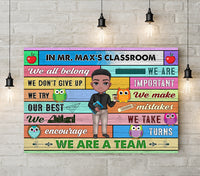 Thumbnail for We Are A Team Teacher Personalized Poster, Canvas, Classroom Decor CustomCat