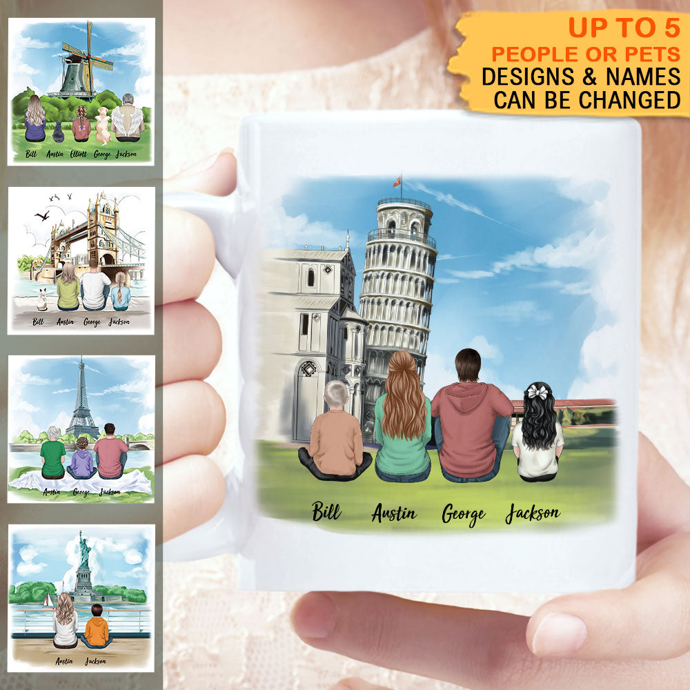 Statue of liberty & Eiffel Tower Mug For The Whole Family  Gift AO