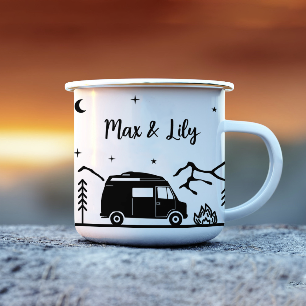 Custom Camp More Worry Less RV Camping Campfire Mug, Gift For Camper AA