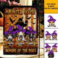 Thumbnail for Haunted House Halloween Dog American Garden Flag AD
