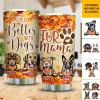 Thumbnail for Fur Mama Fall Custom Tumbler, DIY Gift For Dog Lovers AA