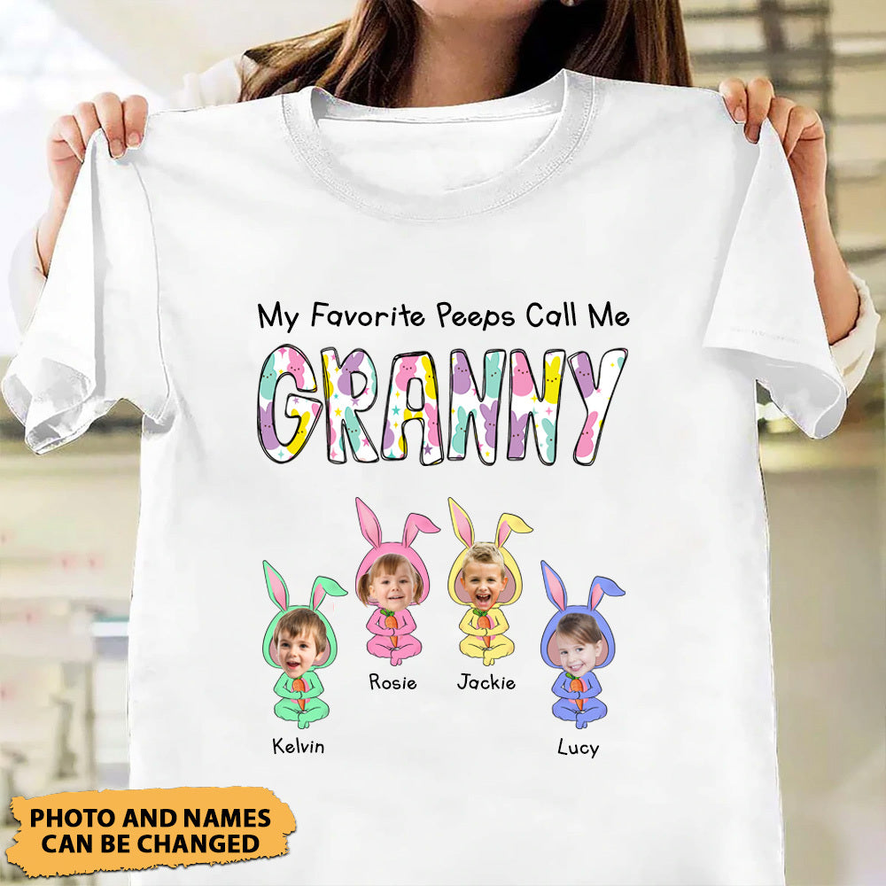 Personalized My Favorite Peeps Call Me Grandma Mom Easter T-shirt jonxifonuk