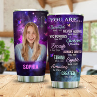 Thumbnail for Personalized Daughter You Are Bible Verses Tumbler, Gift For Daughter AA