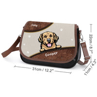 Thumbnail for Personalized Face Dog Cat Pattern Leather Handbag, Gift For Dog Lover JonxiFon
