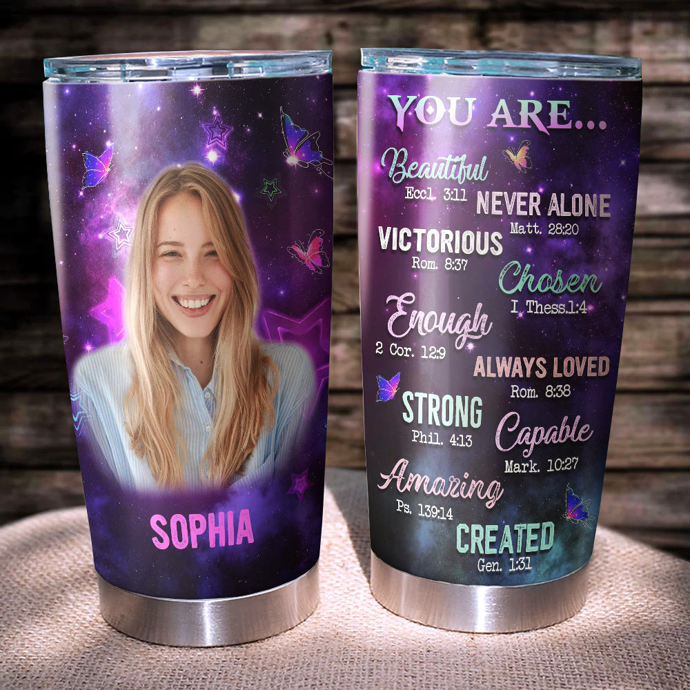 Personalized Daughter You Are Bible Verses Tumbler, Gift For Daughter AA