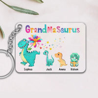 Thumbnail for Personalized Mamasaurus Mom Grandma Dinosaur Colorful Acrylic Keychain, Gift For Grandma JonxiFon