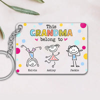 Thumbnail for Personalized This Grandma Belongs To Drawing Acrylic Keychain, Gift For Grandma JonxiFon
