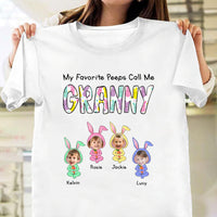 Thumbnail for Personalized My Favorite Peeps Call Me Grandma Mom Easter T-shirt jonxifonuk