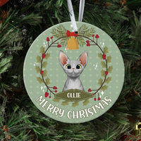 Thumbnail for Fluffy Cat - Personalized Christmas Decorative Ornament AE