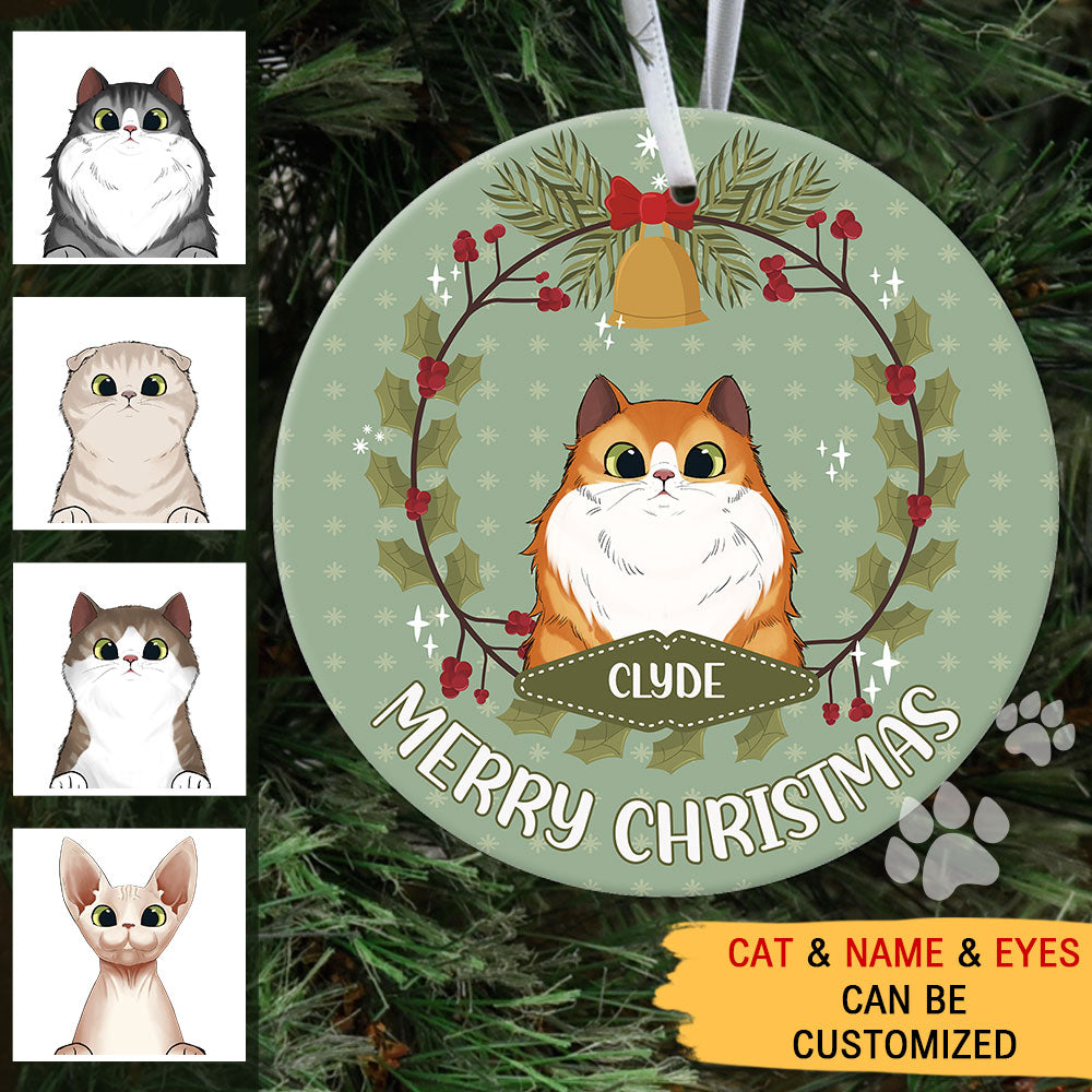 Fluffy Cat - Personalized Christmas Decorative Ornament AE