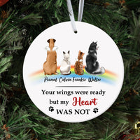 Thumbnail for Your Wings Were Ready But My Heart Was Not - Ornament, Fluffy Dog & Cat Memorial Gifts AE