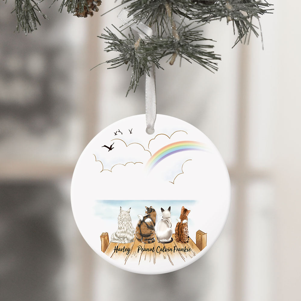 Fluffy Dog & Cat Memorial Gifts - Personalized Decorative Ornament AE