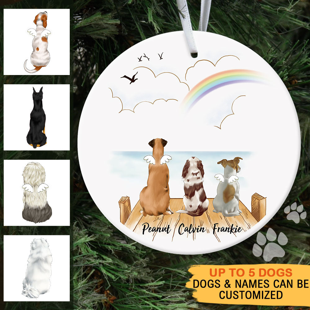 Fluffy Dog & Cat Memorial Gifts - Personalized Decorative Ornament AE