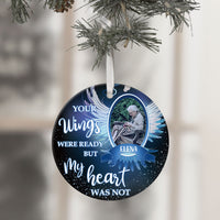 Thumbnail for Your Wings Were Ready But My Heart Was Not, Personalized Ornaments, Custom Photo Gift AE