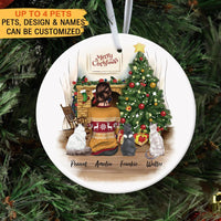 Thumbnail for Fluffy Dog & Cat Memorial Gifts For Pet Lovers- Personalized Christmas Decorative Ornament AE