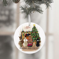 Thumbnail for Fluffy Dog & Cat Memorial Gifts For Pet Lovers- Personalized Christmas Decorative Ornament AE