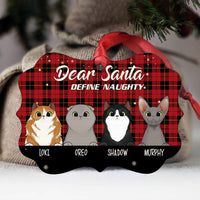 Thumbnail for Dear Santa Defing Naughty- Personalized Shaped Ornament AE