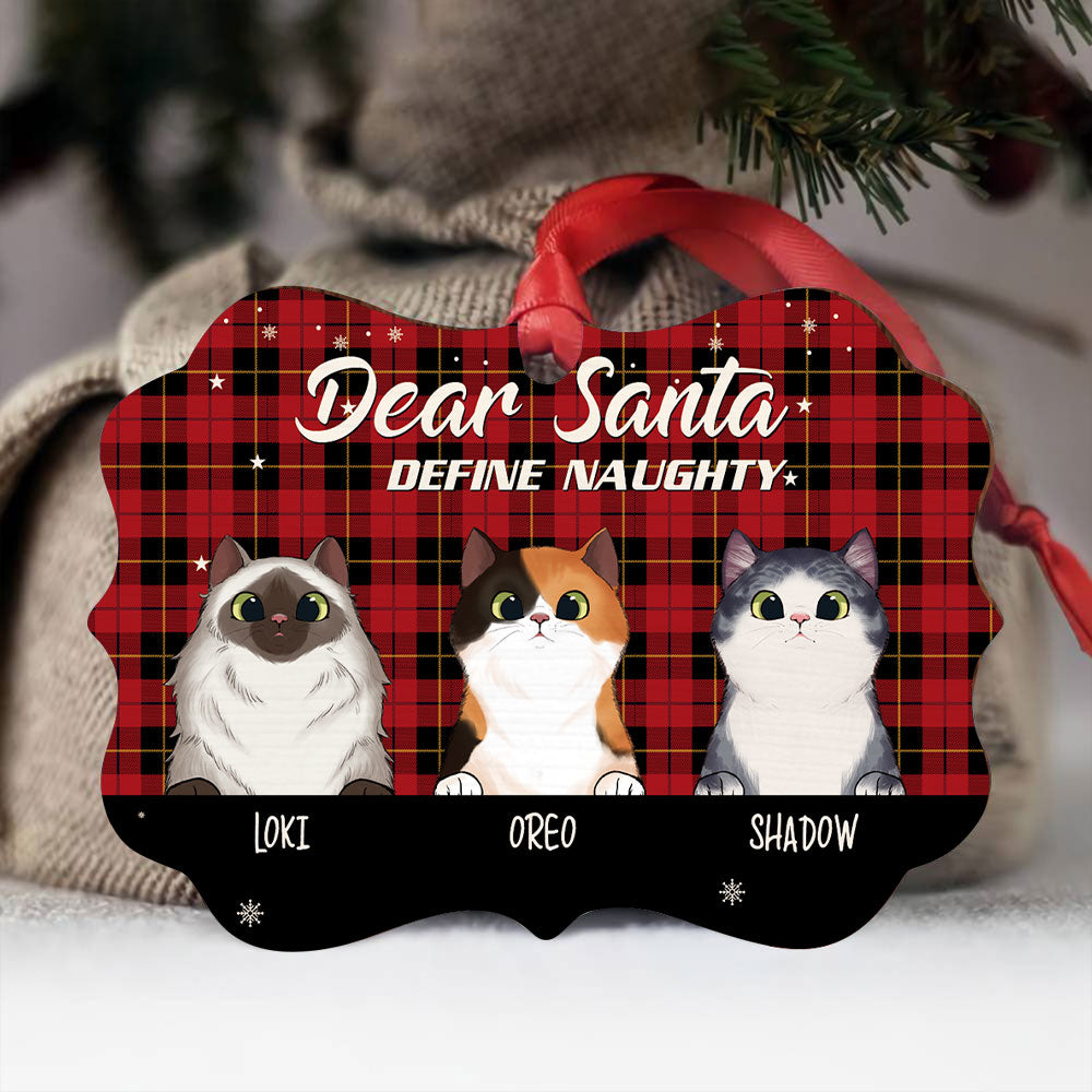 Dear Santa Defing Naughty- Personalized Shaped Ornament AE