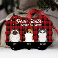 Thumbnail for Dear Santa Defing Naughty- Personalized Shaped Ornament AE