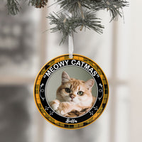 Thumbnail for Merry Woofmas - Christmas Cookie Crew - Upload Pet Photo - Personalized Round Ornament AE