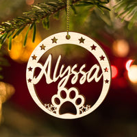 Thumbnail for Decoration Gift For Christmas, Wedding & Anniversary - Personalized  Wooden Pet Ornament AE