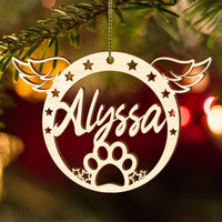 Thumbnail for Decoration Gift For Christmas, Wedding & Anniversary - Personalized  Wooden Pet Ornament AE