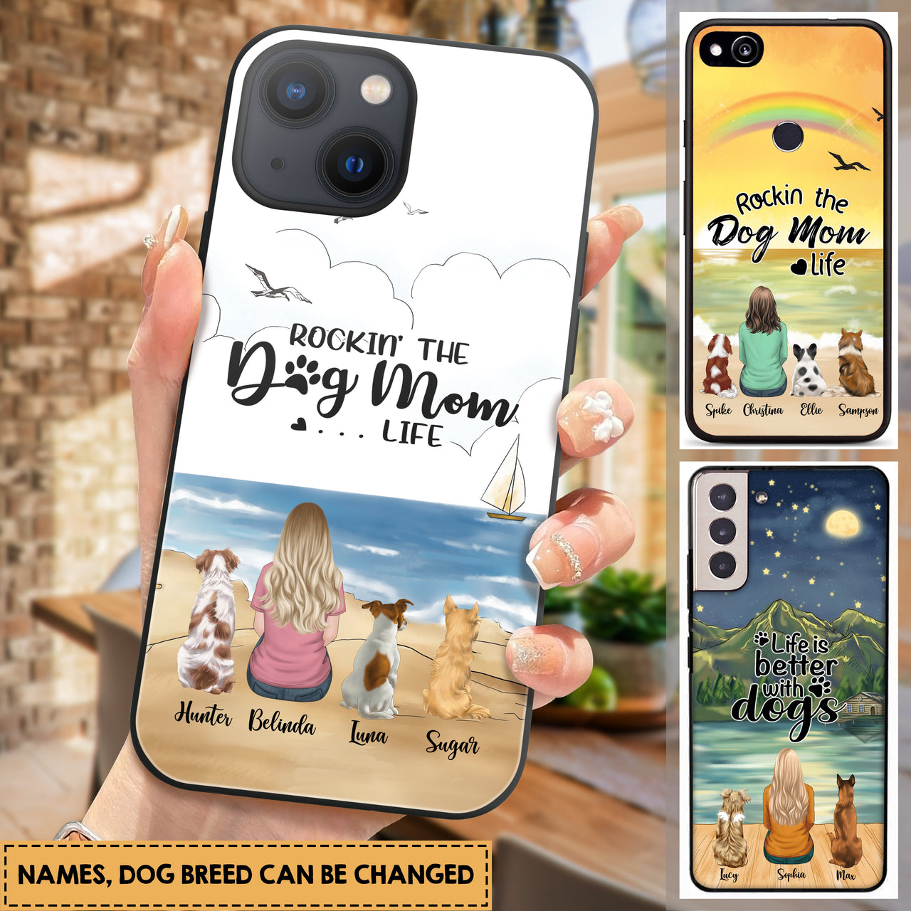 Rockin' the dog mom life-Personalized Phone case AA