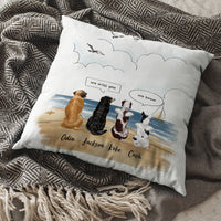Thumbnail for I Miss You Conversation Throw Pillow - Fluffy Dog & Cat Memorial Gifts AD