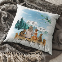 Thumbnail for Fluffy Dog & Cat Memorial Gifts Throw Pillow I Miss You Conversation - Personalized Pillow AD