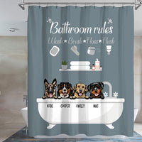 Thumbnail for Bathroom Rules -Personalized Dog Shower Curtain, Bathroom Decor, Gift For Kids AD