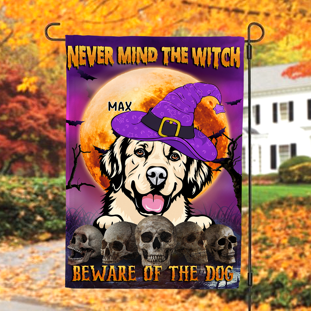 Never Mind The Witch Garden Flag, DIY Gift For Dog Lovers AD