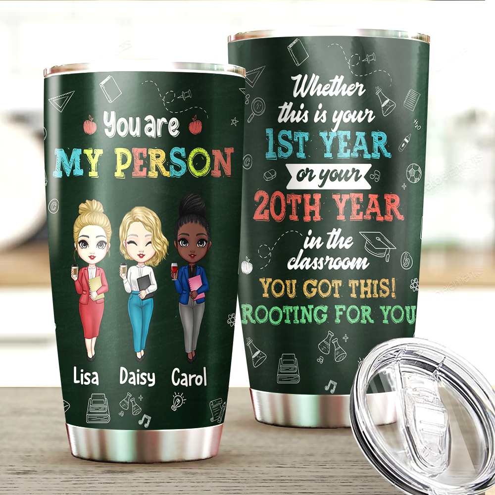 Rooting For You Teacher Tumbler, DIY Gift For Back To School Day AA