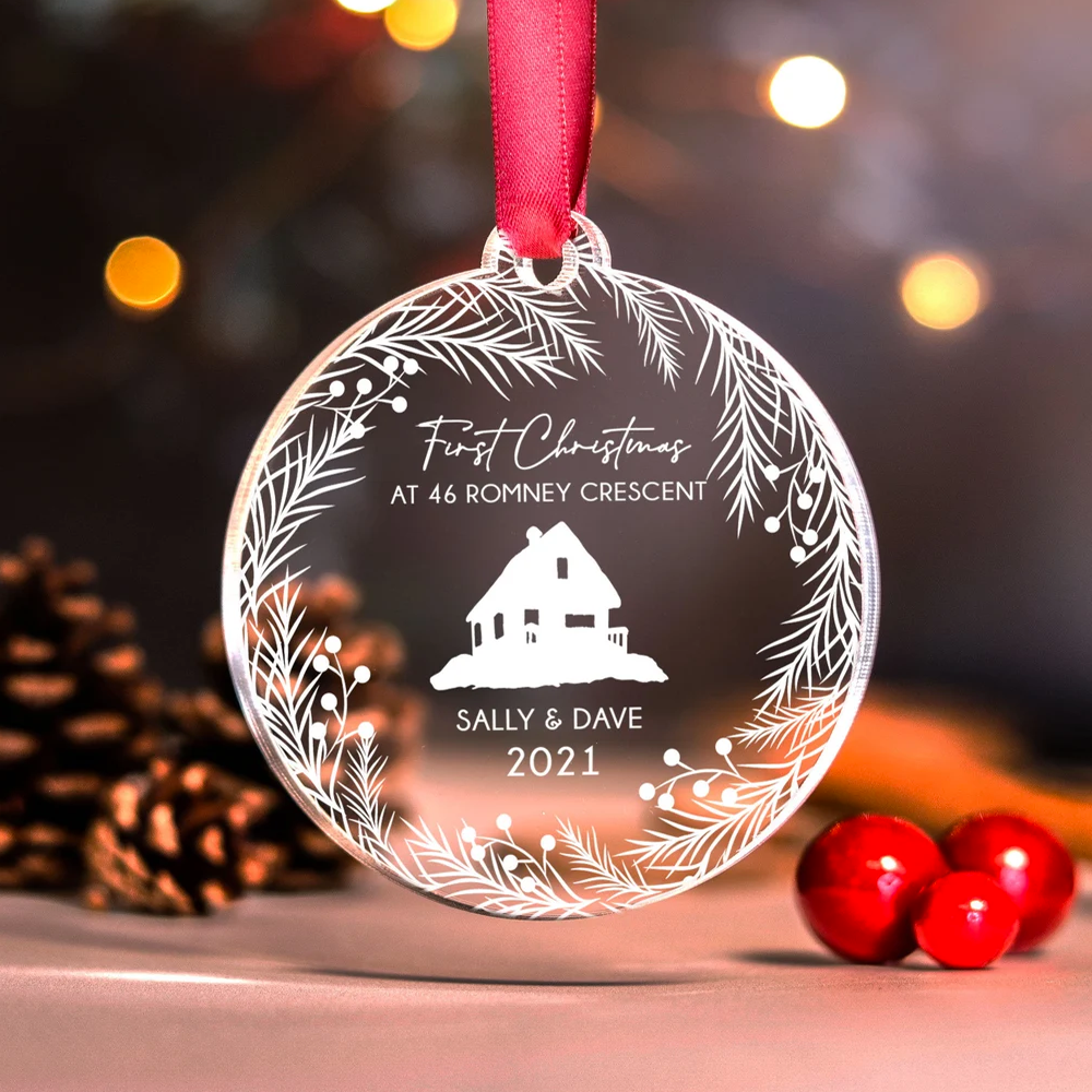 Personalized New Home Christmas Ornament, Our First Home Gift AE