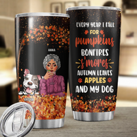 Thumbnail for Every Year I Fall For Custom Tumbler, DIY Gift For Dog Lovers AA