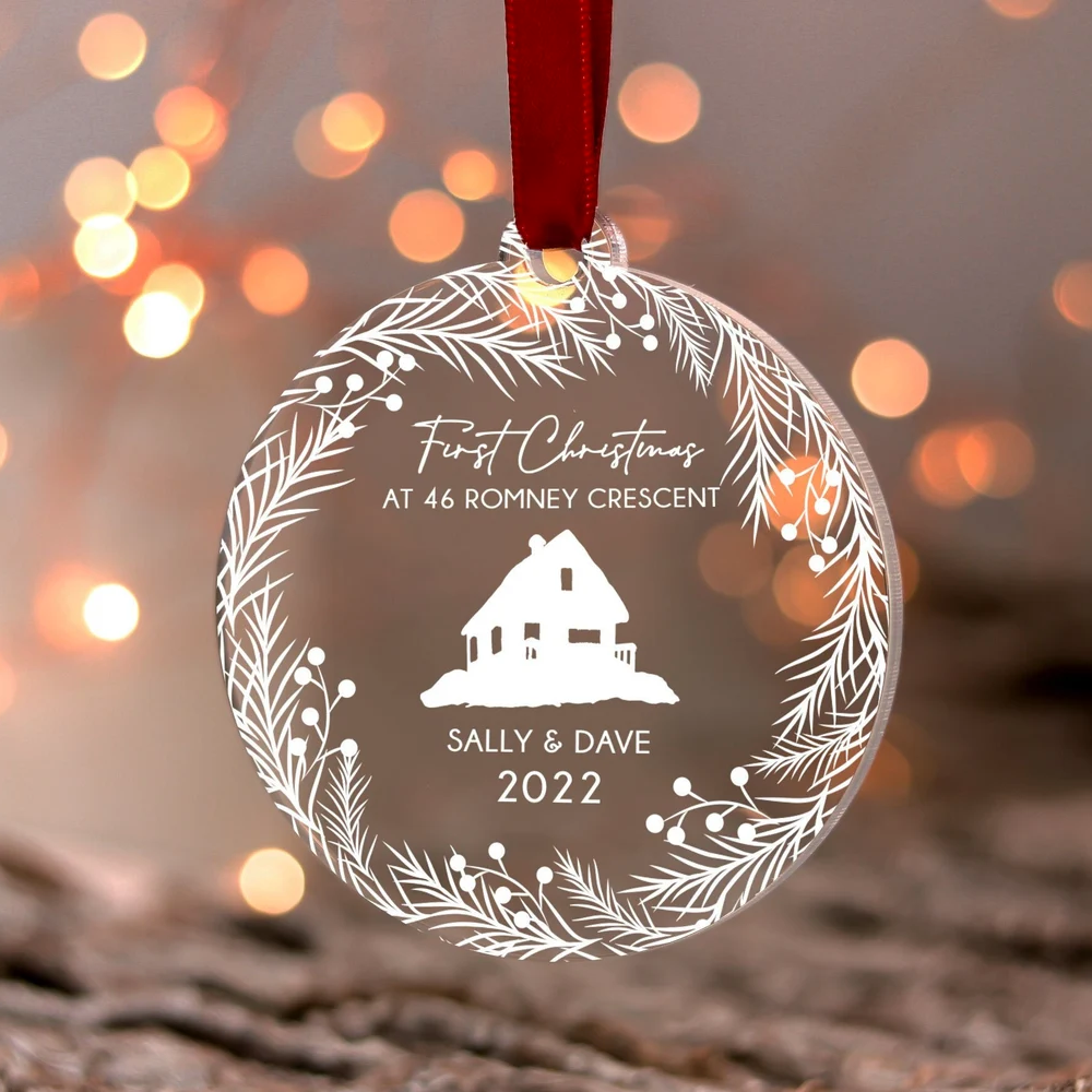 Personalized New Home Christmas Ornament, Our First Home Gift AE