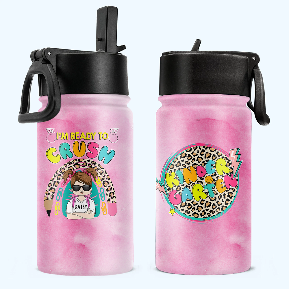 Simple Modern Leopard Water Bottle with Straw Lid Vacuum Insulated